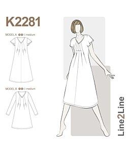Line2Line 2281 Dress with pleats