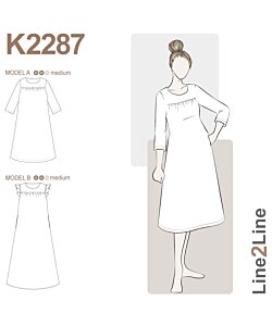 Line2Line 2287 Dress with gathers